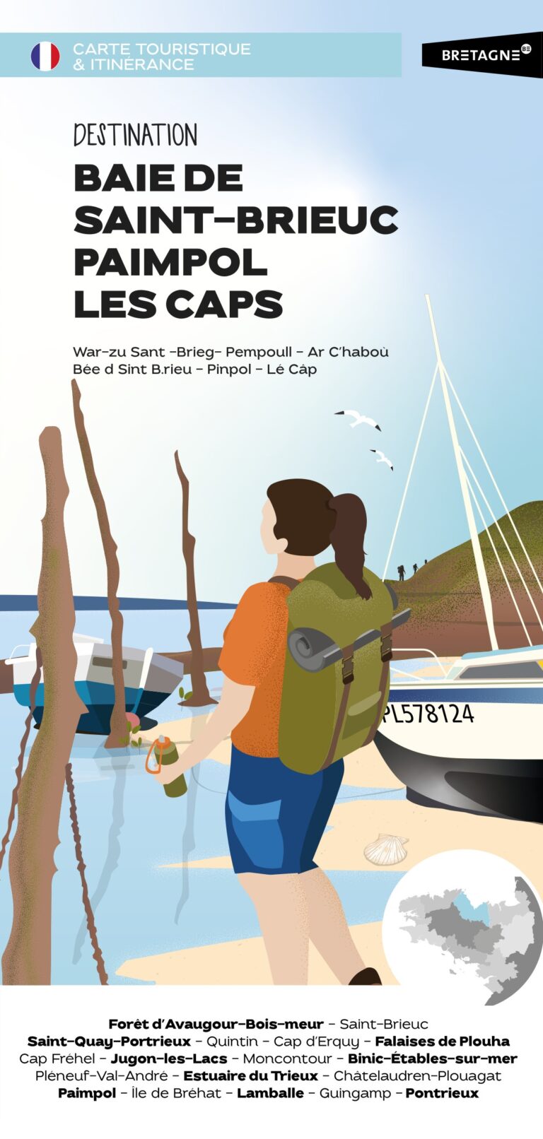 Carte de la Destination Baie de Saint Brieuc-Paimpol-Les Caps